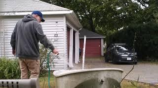 Starting The Cleaning Process On A Small Boat