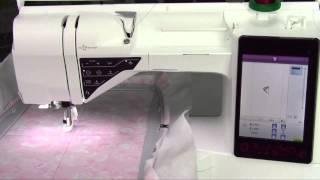 Husqvarna Viking Designer Ruby 63 How to Embroider a Built-in Embroidery Design