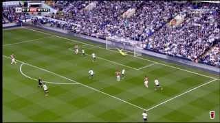 Tomas Rosicky goal vs Tottenham HD (0-1) (with Martin Tyler commentary) 4/3/14