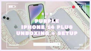 iPhone 14 Plus (Purple) unboxing  + setup, accessories & comparison