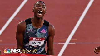 Erriyon Knighton ends Fred Kerley's win streak, takes home 200m national title at 19 | NBC Sports