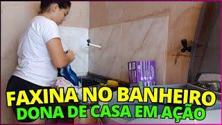 Rotina Completa de Dona de Casa | Faxina Completa no Banheiro | Beatriz Oliver em Ap. de Goiânia