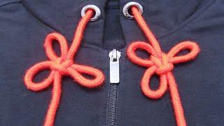 Ave Craft: How to Tie Hoodie Strings for beginners. Easy instructions for tying hoodie knots.