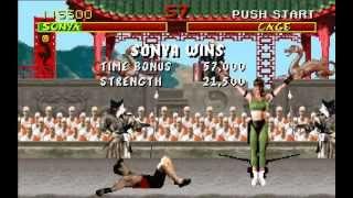 Mortal Kombat MS-DOS Version Very Hard Playthrough Sonya