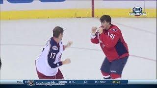 Brandon Dubinsky vs Steve Oleksy Oct 19, 2013