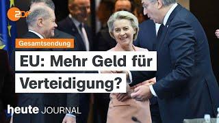 heute journal vom 03.02.2025 EU-Sondergipfel, CDU und CSU zeigen sich einig, Wahlkampfthema Rente