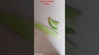 Corn ke Silke se bnaye beautiful bird how to make bird in corn #shortsfeed #viral