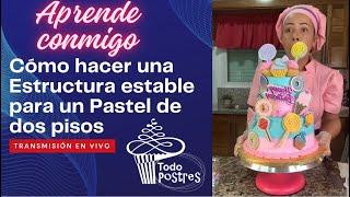 Estructura estable para Pasteles de 2 Niveles