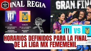 DÍAS y HORARIOS FINAL LIGA MX FEMENIL | TIGRES FEMENIL vs RAYADAS