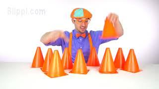 Blippi! Blippi plays with Construction Cones Videos for kids