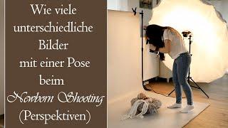 Wie viele unterschiedliche Bilder mit einer Pose beim Newborn-Shooting (Perspektiven)