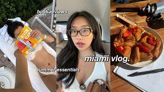 MIAMI VLOG ️ summer wardrobe essentials, beach read review, trader joes haul & makeup faves