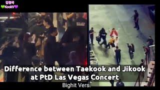 The differences between Taekook and Jikook in PtD Las Vegas Concert Bighit Vers. | Taekook FACT Time