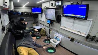 2 Nights in High-Tech Ice Fishing Shack!