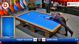 SARP KAYA vs YUSUF KÜTAHYA | 3 Cushion Billiards Championship STAGE 2 -A- 2024 ANKARA #당구