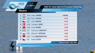 K1 Men 500m - Final A / 2025 ICF Canoe-Kayak Sprint World Cup Poznan