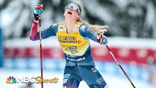 Jessie Diggins CLINCHES second Tour de Ski title as USA's Sophia Laukli wins stage | NBC Sports