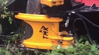 TMK 300 Tree Shear on skid steer demo by Swift Fox Industries