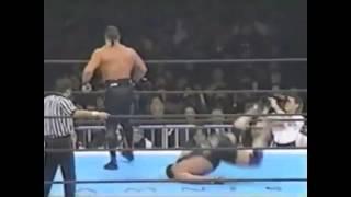 Rick Steiner Lands On His Neck From Recieving A Lariat From Randy Savage