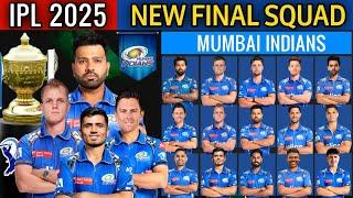 IPL 2025 | Mumbai Indians New Final Squad | MI Team 2025 Players List | MI 2025 Squad | MI Team 2025