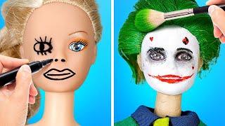 #barbie #makeup Create your own villain Barbie #diy #gadgets 