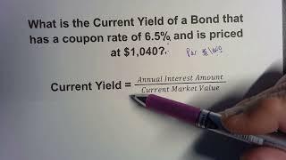 Computing the Current Yield of a Bond