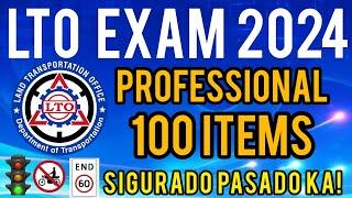 LTO EXAM  REVIEWER PROFESSIONAL 2024!| TAGALOG  100 ITEMS  UPDATED AND LATEST