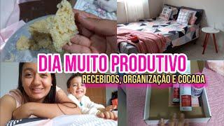 GANHEI UM RECEBIDO-ORGANIZAÇÃO DA CASA-UM DIA PRODUTIVO-FIZ COCADA CREMOSA