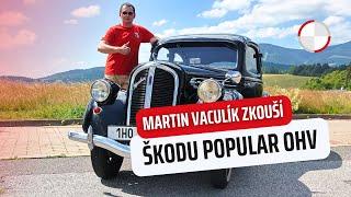 Martin Vaculík ze Světa motorů (43 let) a Škoda Popular OHV (86 let). Kdo bude žít déle?