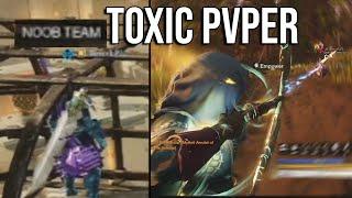 Dueling a TOXIC ARENA PLAYER!! | NEW WORLD BOW VG PVP