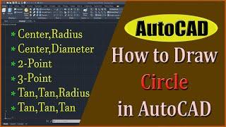 How to draw circle in AutoCAD || Circle command in AutoCAD|| #autocad #cad