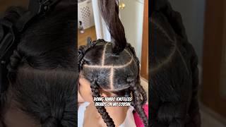 JUMBO Knotless Braids #hairstylist #knotlessbraids #hairtutorial #braids #naturalhair #blackhair