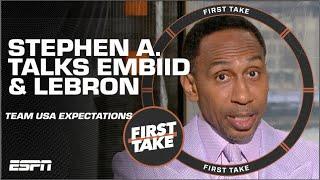 Were Joel Embiid’s comments about LeBron James FAIR OR FOUL?! Stephen A. REACTS  | First Take