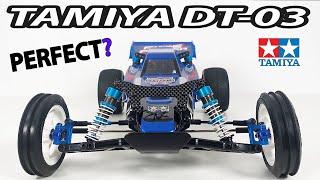 Tamiya DT-03 Racing Fighter! DT-02 MS Shock Alloy Upgrade versus DT-03 CVA Shocks!