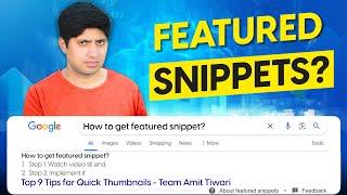 How To Get Featured Snippets? What Are Featured Snippets in Google Search Results?