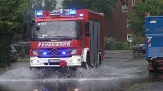 [Starkregen setzt Uetersen unter Wasser] Einsatzfahrten Feuerwehr Und Feuerwehrbreitschaft Zug-Süd