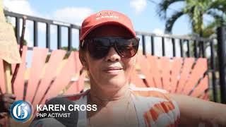 PNP activist Karen Cross leads protest in call for new leadership