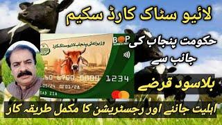 Punjab livestock card scheme 2024 -25 |  zarai mashwary