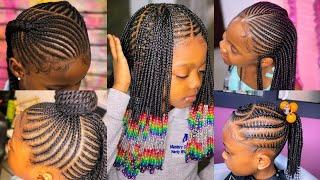 New 80 + Kids Cornrow Hairstyle Ideas To Inspire a Cute Look | Top Braids with Beads Hairstyles ️