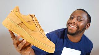 Nike Air Force 1 WB Flax Wheat Gum Brown On Feet Sneaker Review QuickSchopes 239 Schopes CJ9179 200