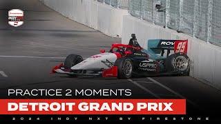 Top moments from Practice 2 // 2024 Detroit Grand Prix | INDY NXT by Firestone