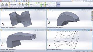 SolidWorks Lofted Boss Base | SolidWorks Loft Cut | How to use Loft in SolidWorks, Guide Curves