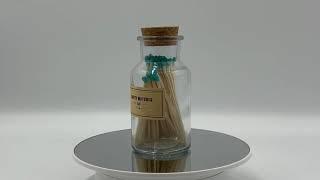 Matches in a glass bottle or glass jar