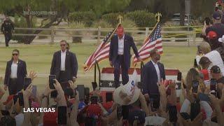 Trump is holding outdoor Las Vegas rally in scorching heat. His campaign has extra medics and water