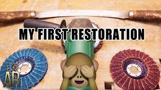 Antique Drawknife Restoration - Old rusty hand tool restored