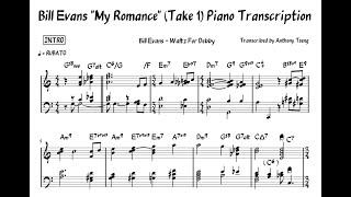 Bill Evans "My Romance" (Take 1) Piano Transcription