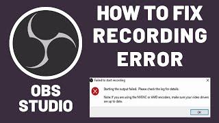 OBS Studio: An encoder error occurred while recording (easy and quick fix)