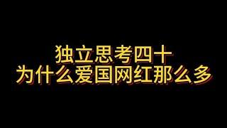 【独立思考四十】为什么爱国网红那么多