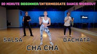 20 Minute Beginner / Intermediate Dance Workout - Salsa, Bachata, Cha Cha, Rumba | Follow Along