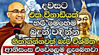 දවසට එකම එක විනාඩියක් හරි මෙහෙම බුදුන්වඳින්න පුළුවන්නම් විශ්මිත ආනිසංස ලැබෙනවා|Balangoda Radha Thero